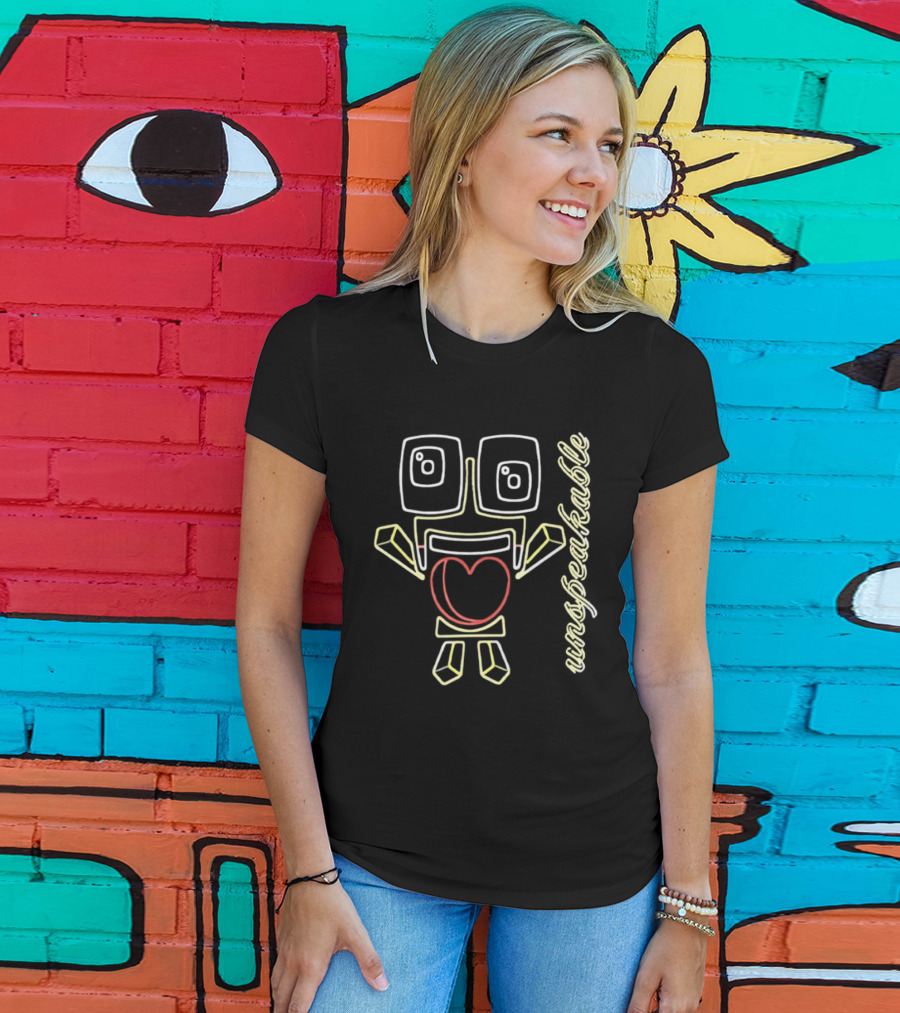 Unspeakable Neon Heart Character YouTube T-Shirt