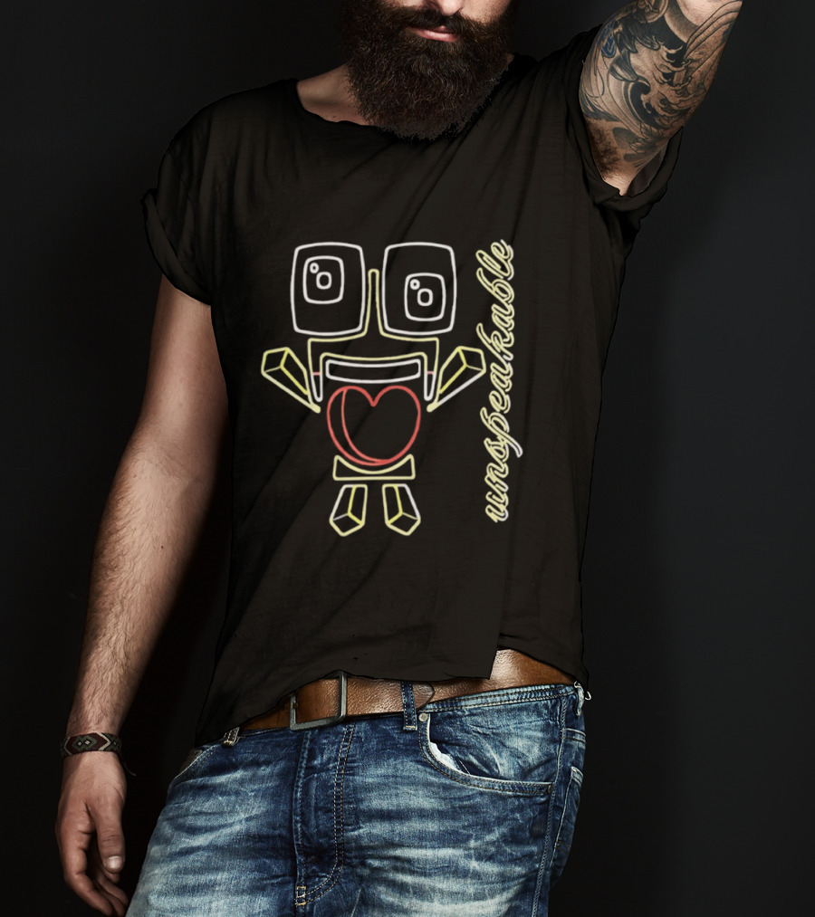 Unspeakable Neon Heart Character YouTube T-Shirt