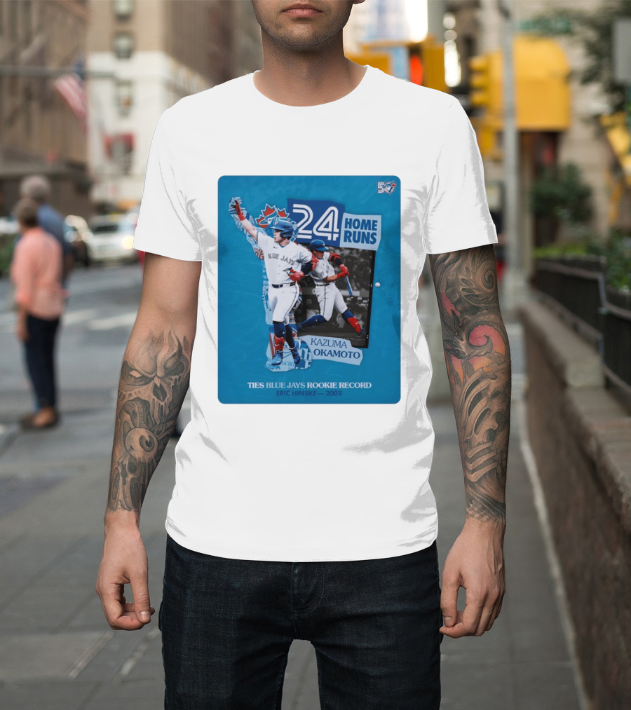Kazuma Okamoto 24 Home Runs Ties Blue Jays Rookie Record Eric Hinske 2002 T-Shirt