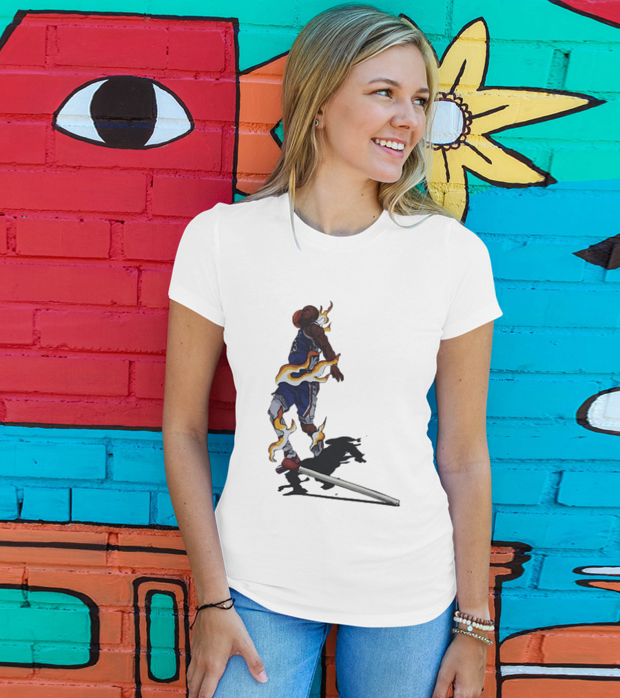 LeBron James Basketball Player Fiery Dunk Match Stick T-Shirt