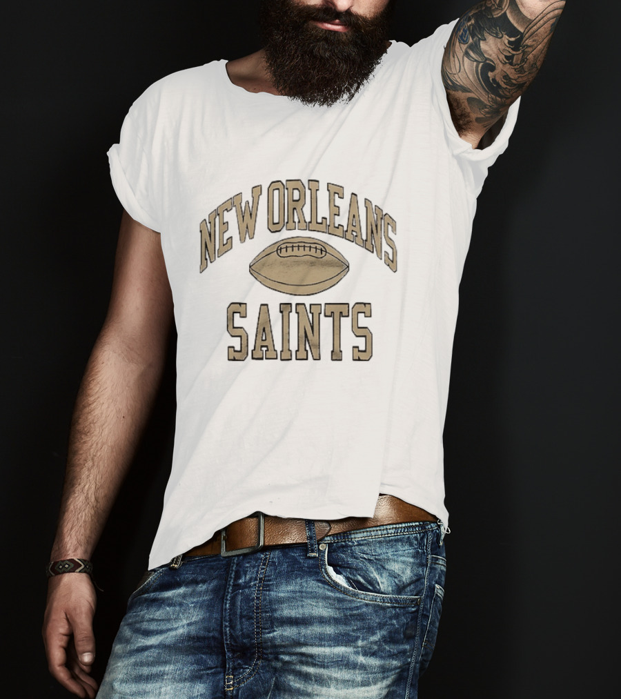 New Orleans Saints Distressed Football Team Fan T-Shirt