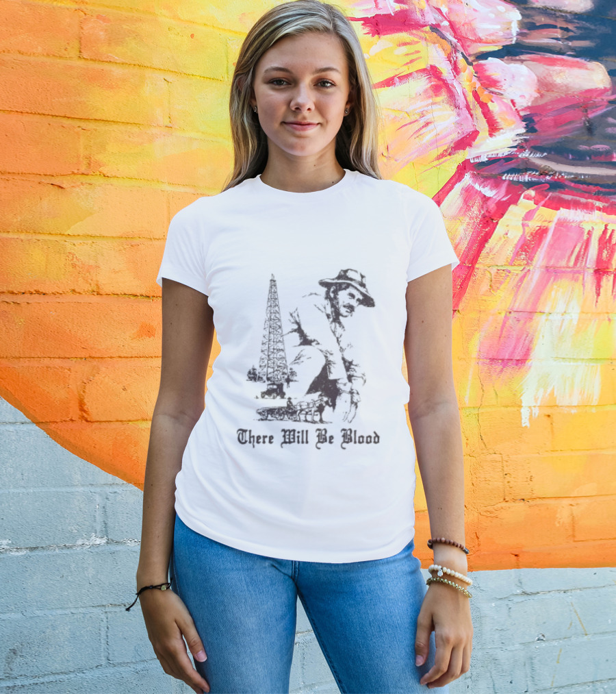 There Will Be Blood Rusty Mailbox Store Oil Derrick Cowboy T-Shirt