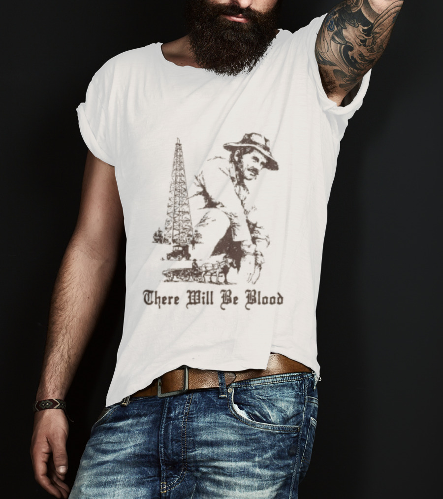 There Will Be Blood Rusty Mailbox Store Oil Derrick Cowboy T-Shirt