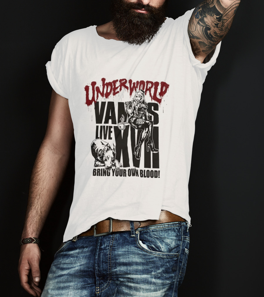 Underworld Vamps Live XVII Bring Your Own Blood Dripping Horror Aesthetic T-Shirt