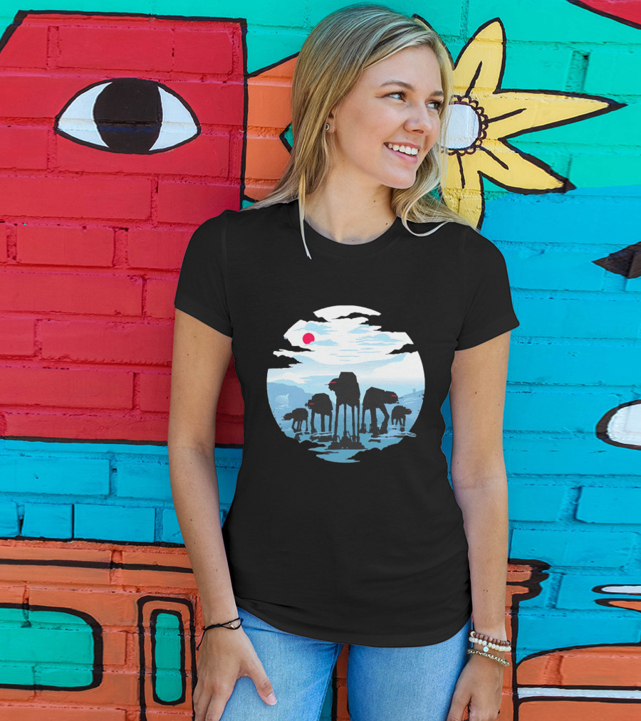AT AT Walkers Ice Planet Battle Scene T-Shirt