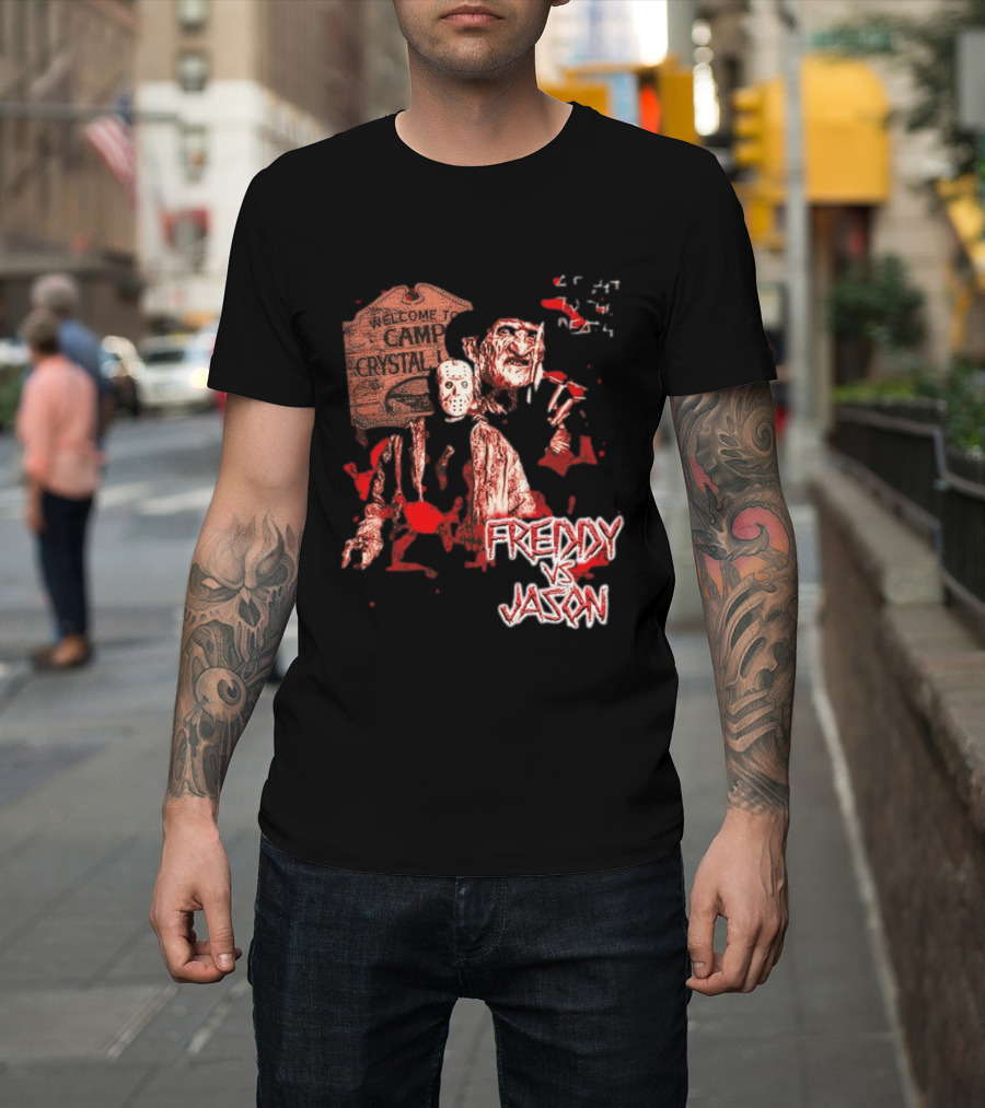 Freddy Vs Jason Welcome To Camp Crystal Lake Halloween T-Shirt