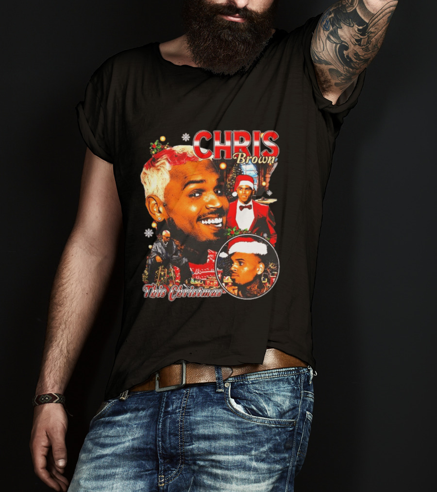 Chris Brown Holiday Festive Santa Hat This Christmas Celebration T-Shirt