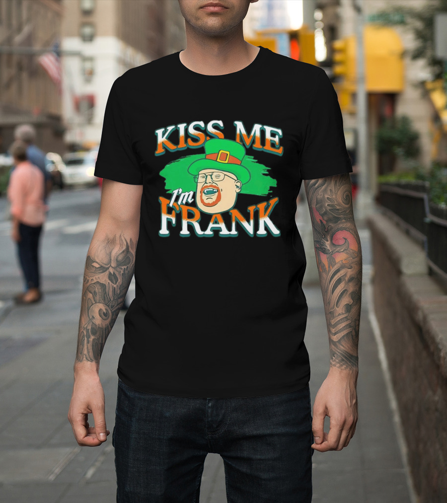Kiss Me I'm Frank Leprechaun Hat Ginger Beard T-Shirt