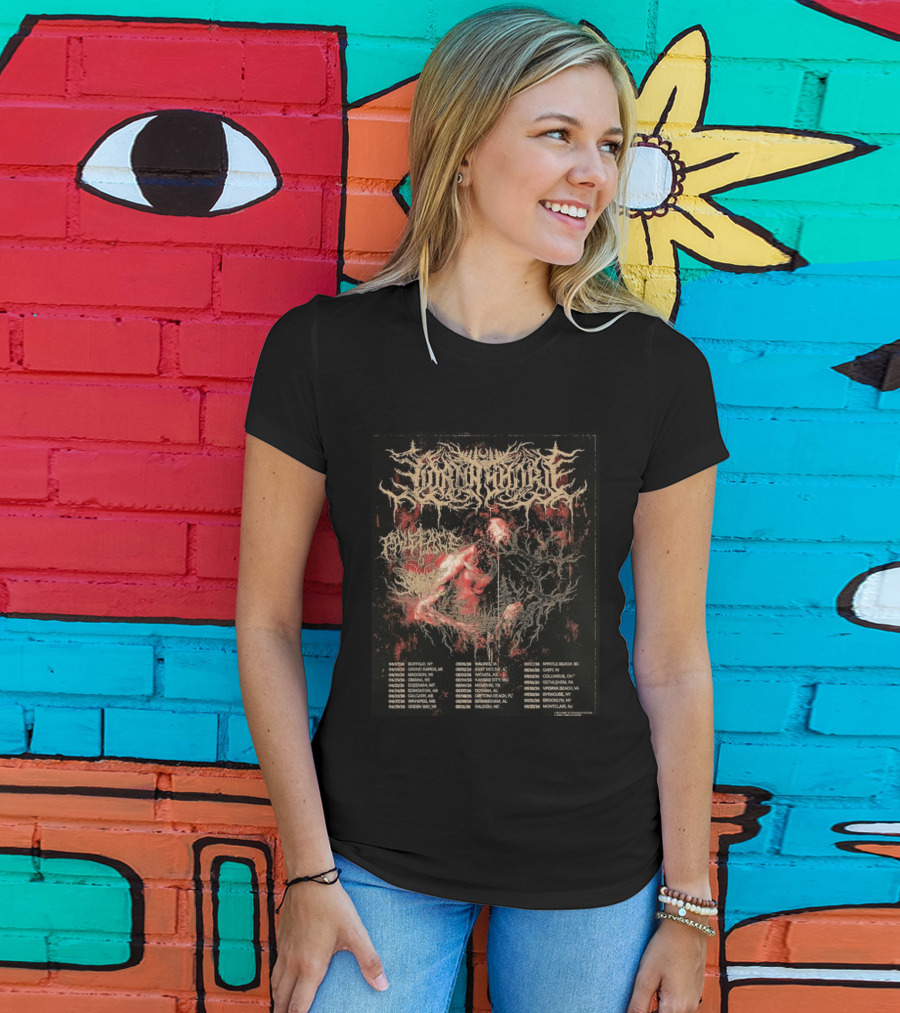 Lorna Shore North America 2026 Tour Dates Featuring Paleface Swiss And Sign Of The Swarm Band Schedule T-Shirt