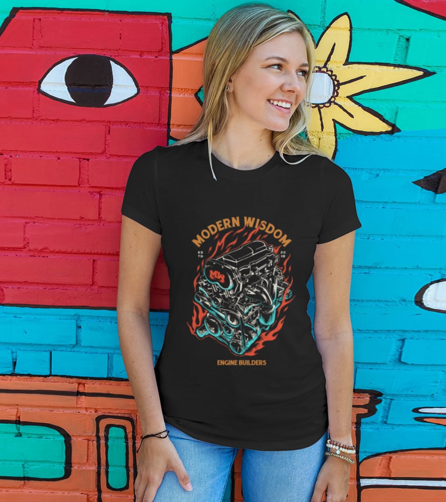 Modern Wisdom Engine Builders T-Shirt