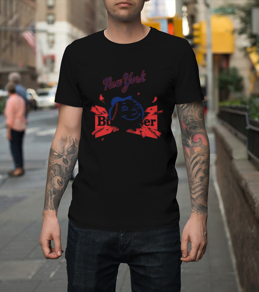 New York Mets Mr Met Budweiser Kings Of Baseball T-Shirt