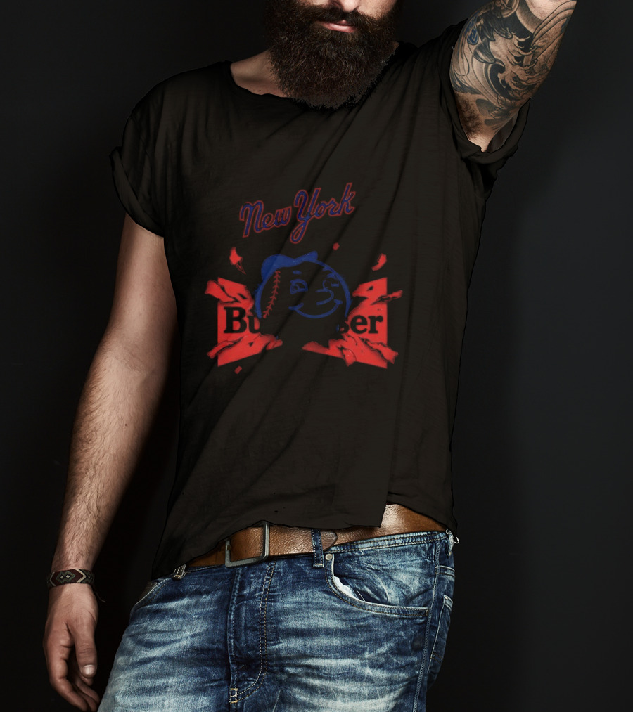 New York Mets Mr Met Budweiser Kings Of Baseball T-Shirt