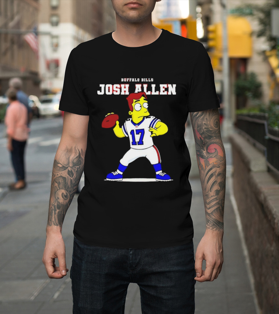Simpson Springfield Josh Allen Buffalo Bills Football 17 T-Shirt