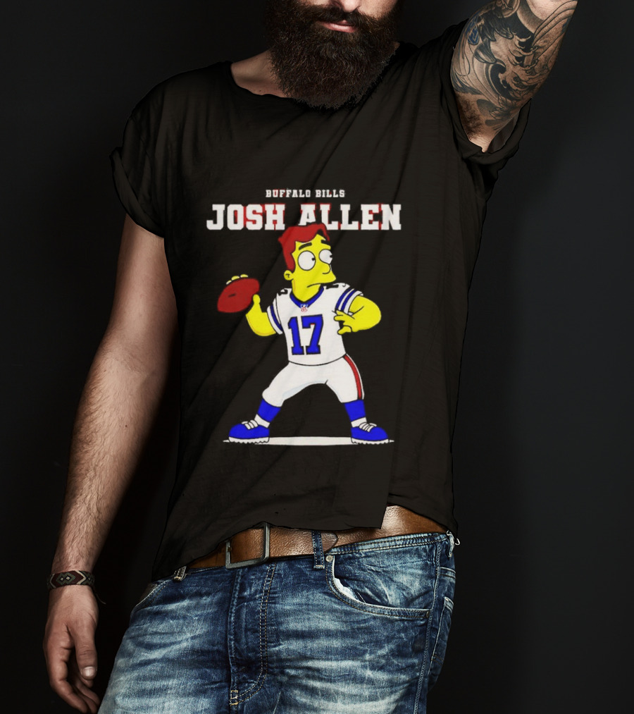 Simpson Springfield Josh Allen Buffalo Bills Football 17 T-Shirt