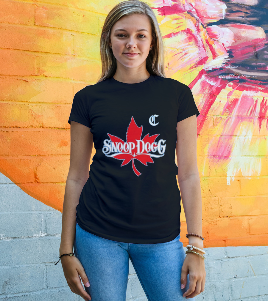 Snoop Dogg 2024 Cali To Canada Tour Schedule Date List Red Maple Leaf T-Shirt