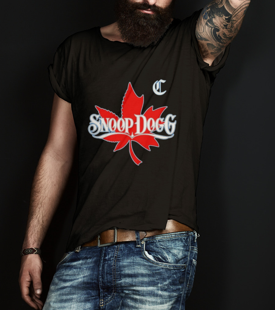 Snoop Dogg 2024 Cali To Canada Tour Schedule Date List Red Maple Leaf T-Shirt
