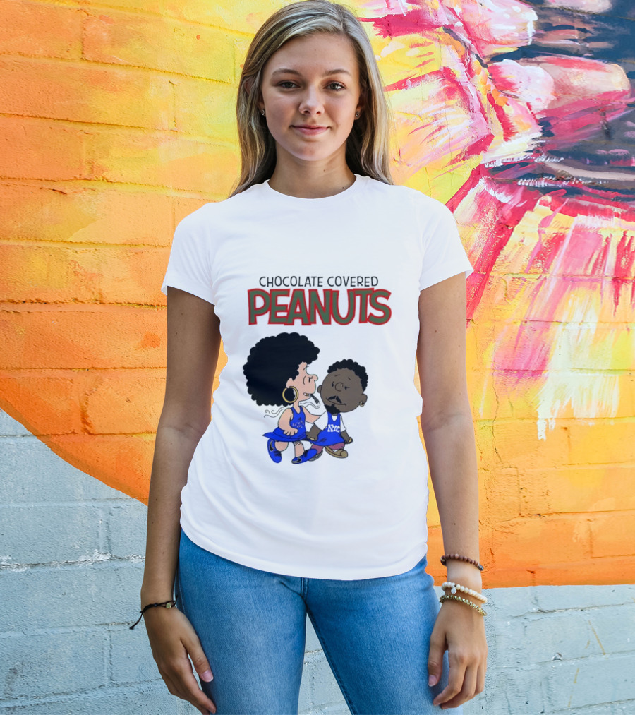 Chocolate Covered Peanuts Characters In Knicks Jerseys T-Shirt