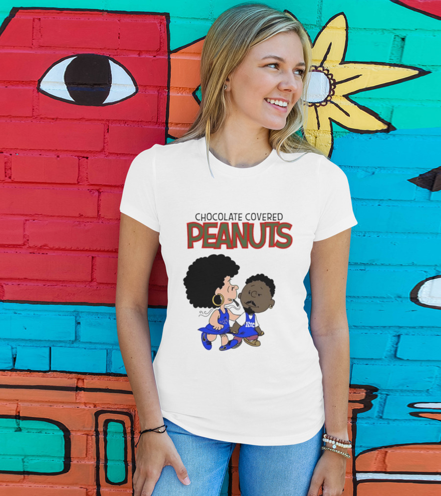 Chocolate Covered Peanuts Characters In Knicks Jerseys T-Shirt