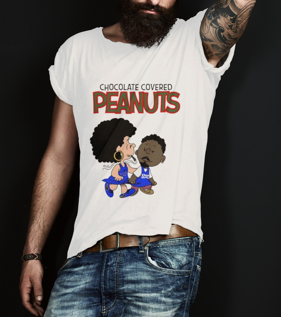 Chocolate Covered Peanuts Characters In Knicks Jerseys T-Shirt