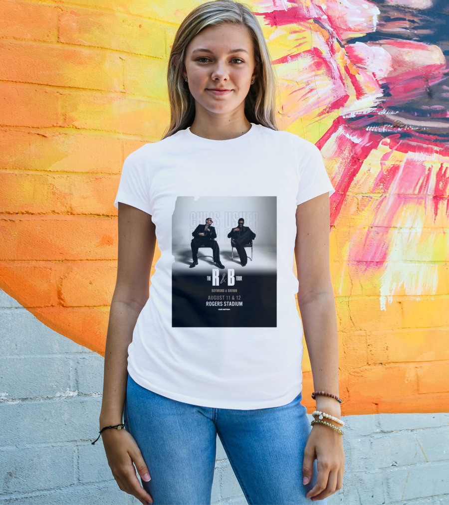The R&B Tour Chris Usher Raymond Brown August 11 12 Rogers Stadium Live Nation T-Shirt
