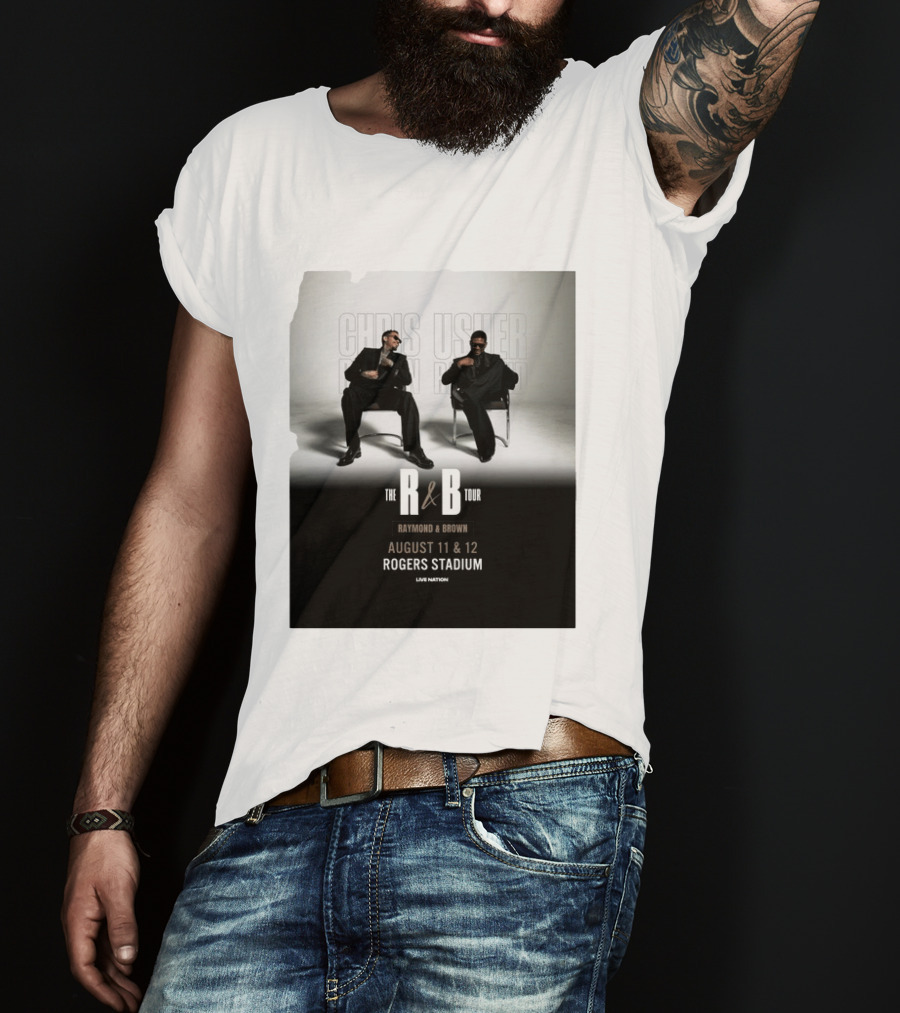 The R&B Tour Chris Usher Raymond Brown August 11 12 Rogers Stadium Live Nation T-Shirt