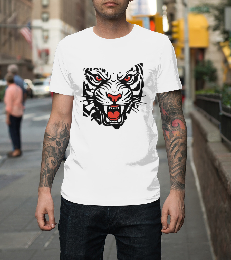 Clemson Tigers Head Clemson University Fierce Tiger Face T-Shirt