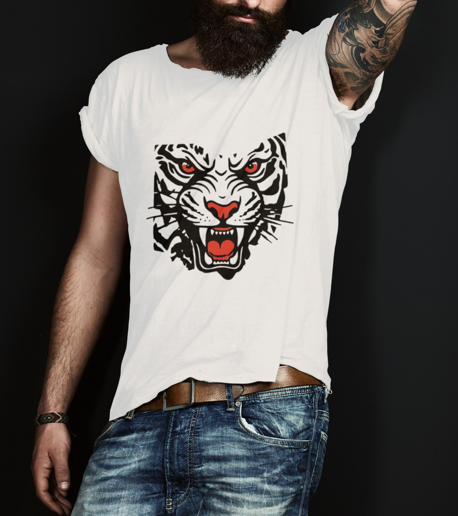 Clemson Tigers Head Clemson University Fierce Tiger Face T-Shirt