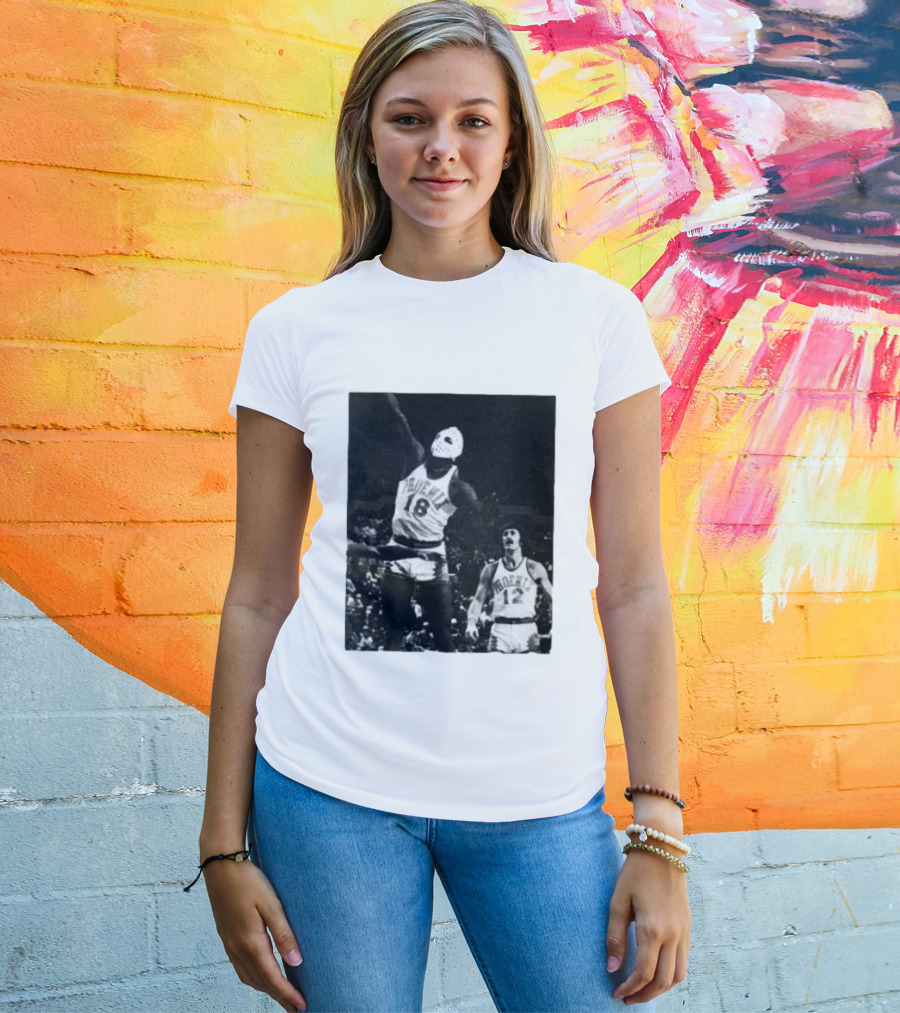 Curtis Perry Wearing Hockey Mask During Phoenix Suns NBA Game T-Shirt