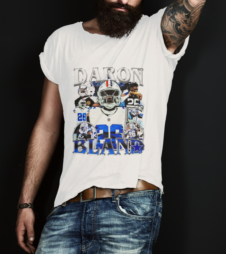 Daron Bland Dallas Cowboys 26 NFL Star Player Collage T-Shirt