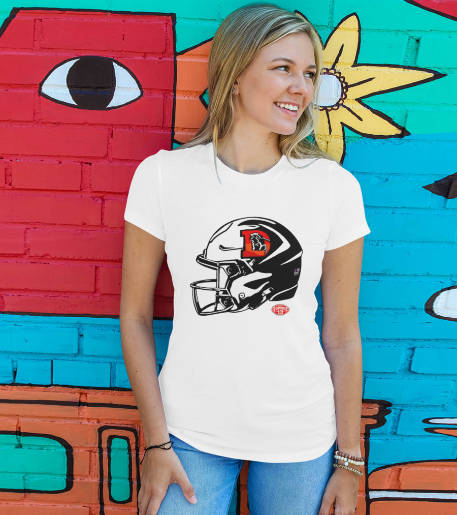 Denver Broncos Vintage D Snowcapped Helmet T-Shirt