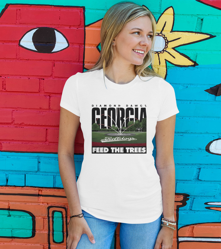 Diamond Dawgs Georgia Bulldogs Baseball Feed The Trees T-Shirt