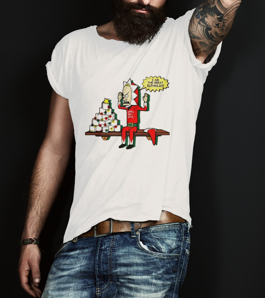 Beavis Jingle Bell Rock I Am The Great Elfholio Christmas T-Shirt