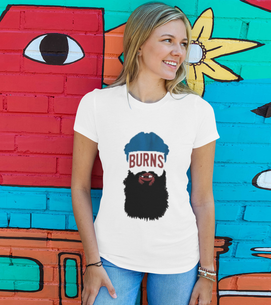 Brent Burns Beard Blue And Red Text Colorado Hockey Fan T-Shirt