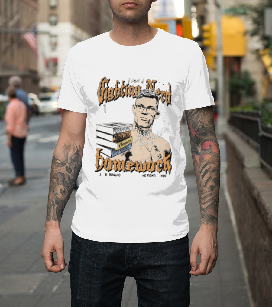 Caio Borralho Fighting Nerd Grappling Muay Thai Chemistry Homework Natural MMA T-Shirt