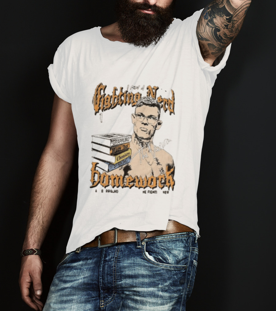 Caio Borralho Fighting Nerd Grappling Muay Thai Chemistry Homework Natural MMA T-Shirt