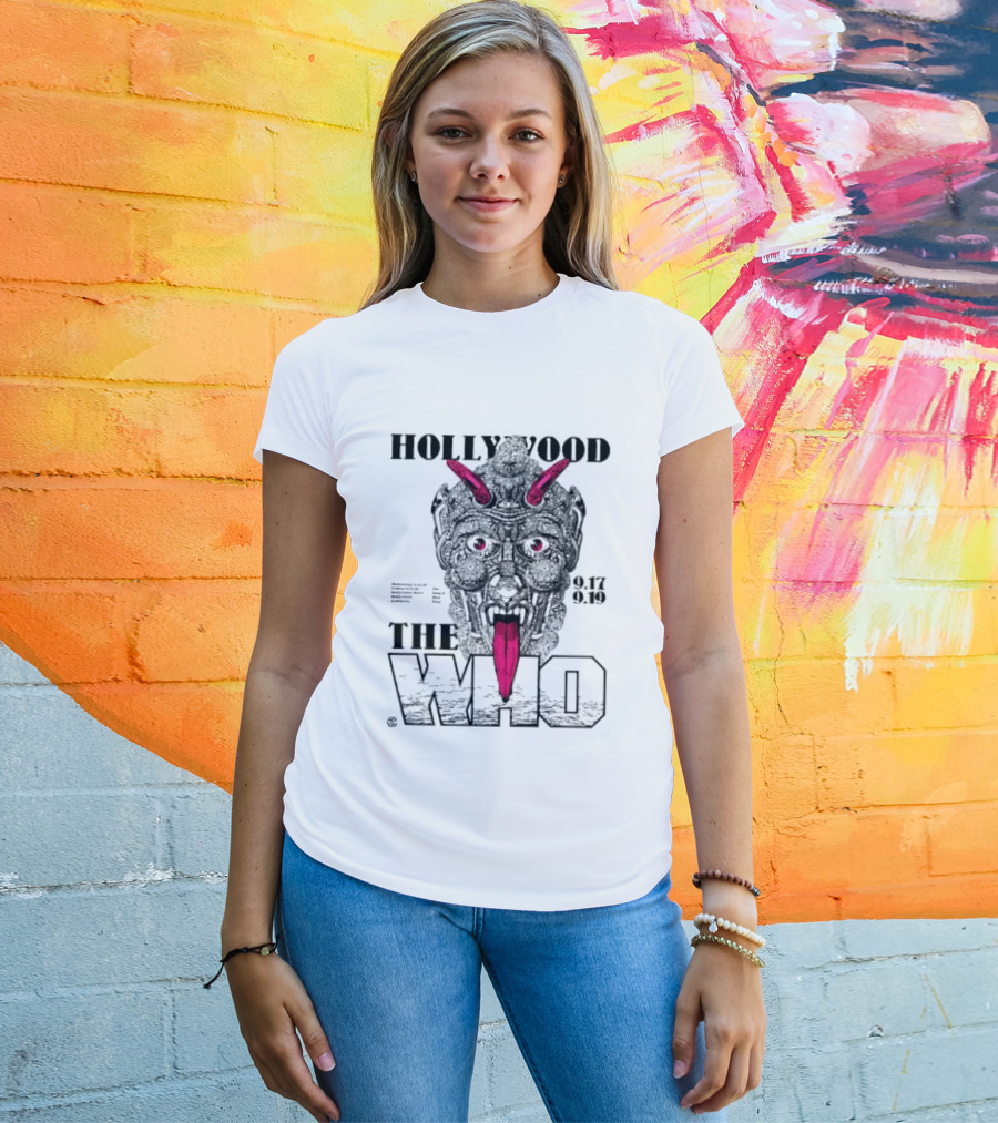 Hollywood The Who Los Angeles 2025 Demon Face 9.17 9.18 T-Shirt