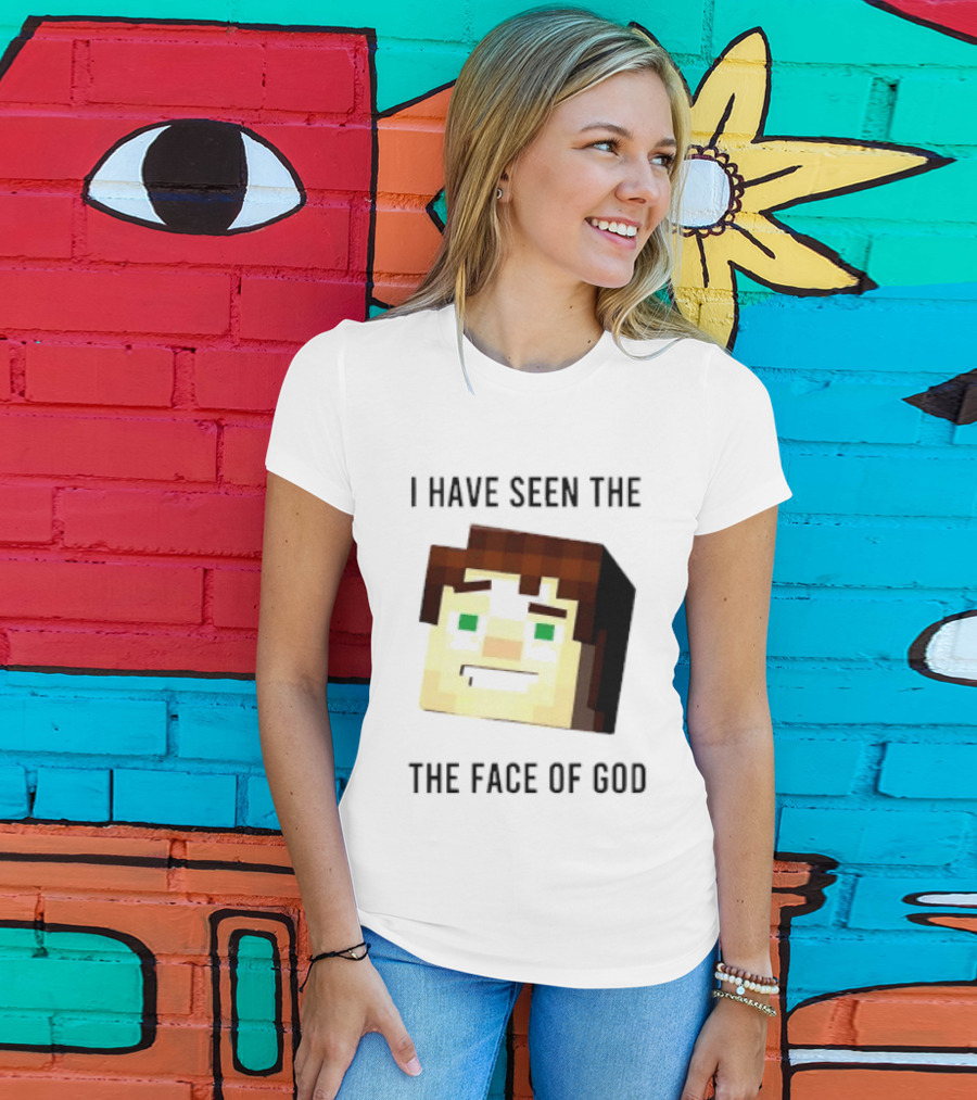 I Have Seen The Face Of God Minecraft Style Pixel T-Shirt