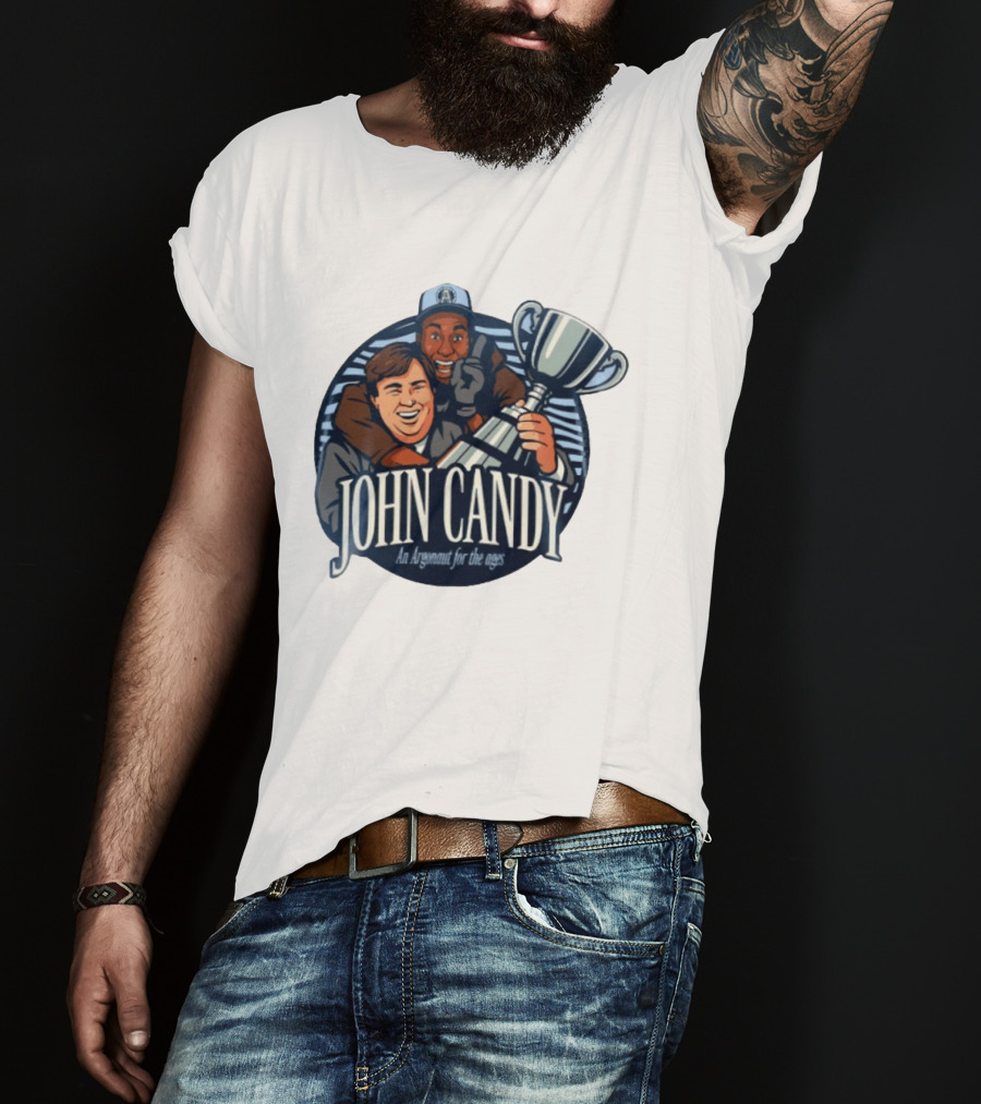 John Candy CFL Argonaut Icon Holding Trophy T-Shirt