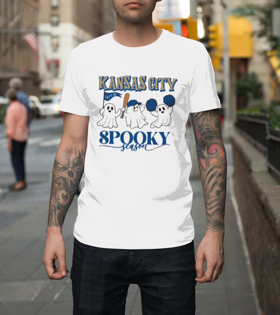 Kansas City Royals Spooky Season Ghosts Baseball Halloween T-Shirt