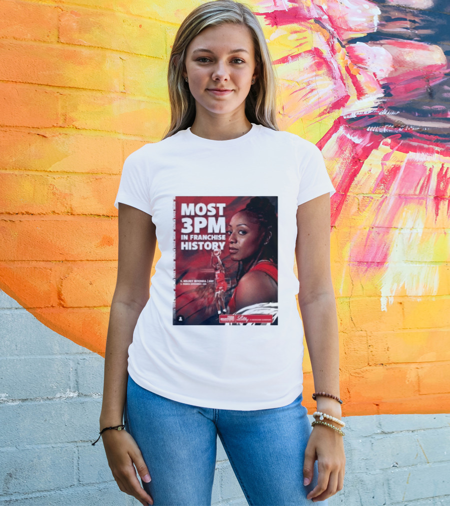 Kelsey Mitchell Most 3PM In Franchise History Indiana Fever T-Shirt