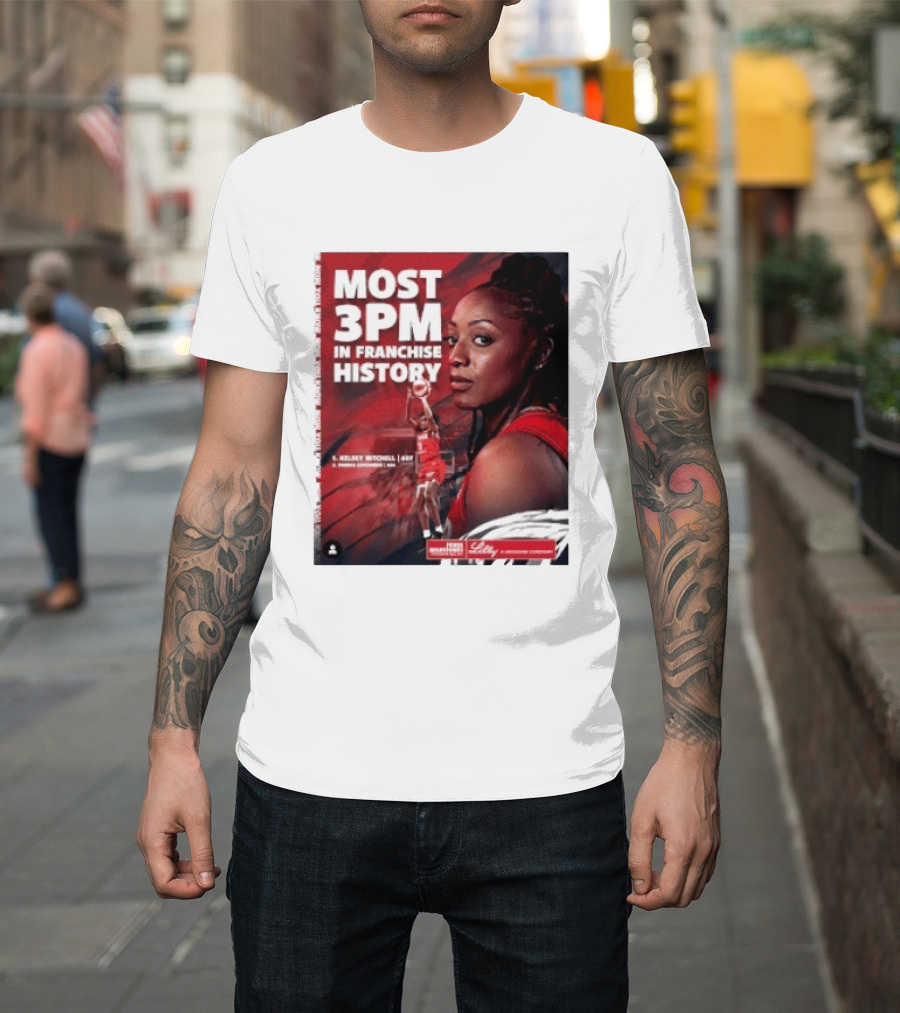 Kelsey Mitchell Most 3PM In Franchise History Indiana Fever T-Shirt