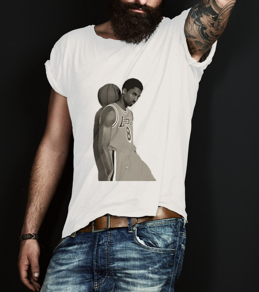 Kobe Bryant LA Lakers NBA Legend Iconic Number 8 T-Shirt