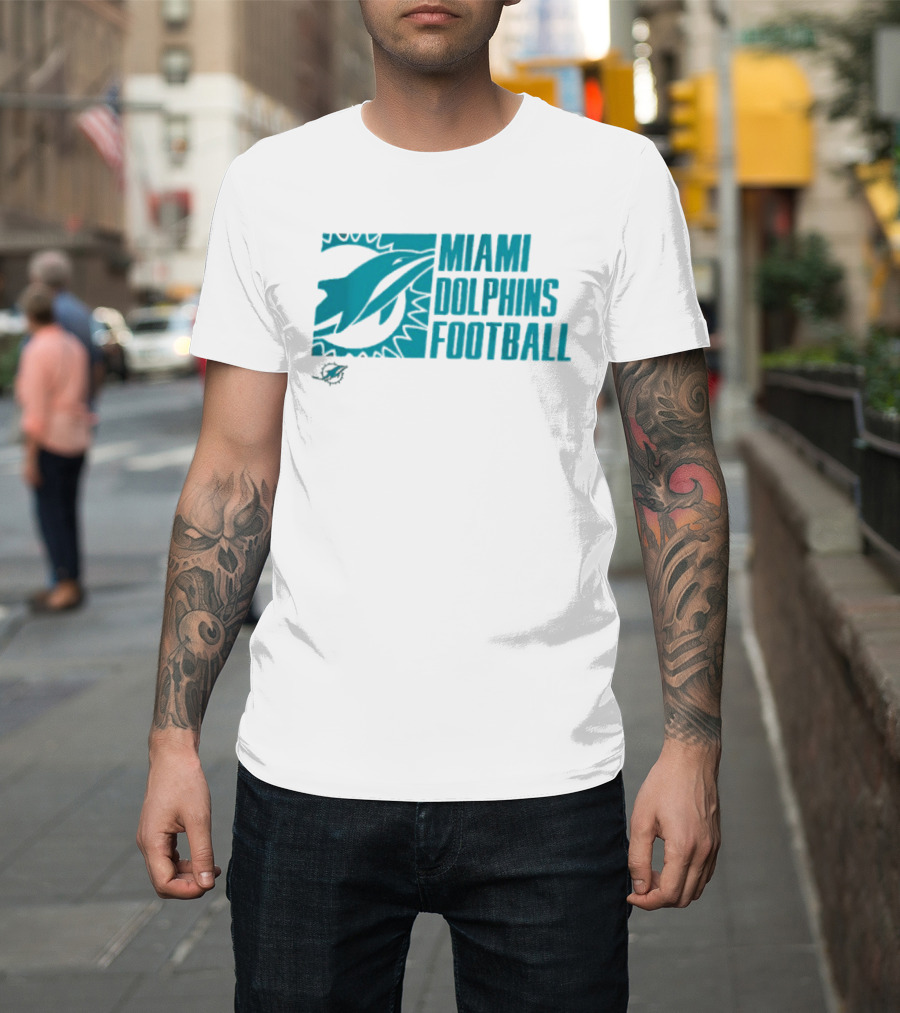 Miami Dolphins Football Fan Apparel Post Game Wear T-Shirt