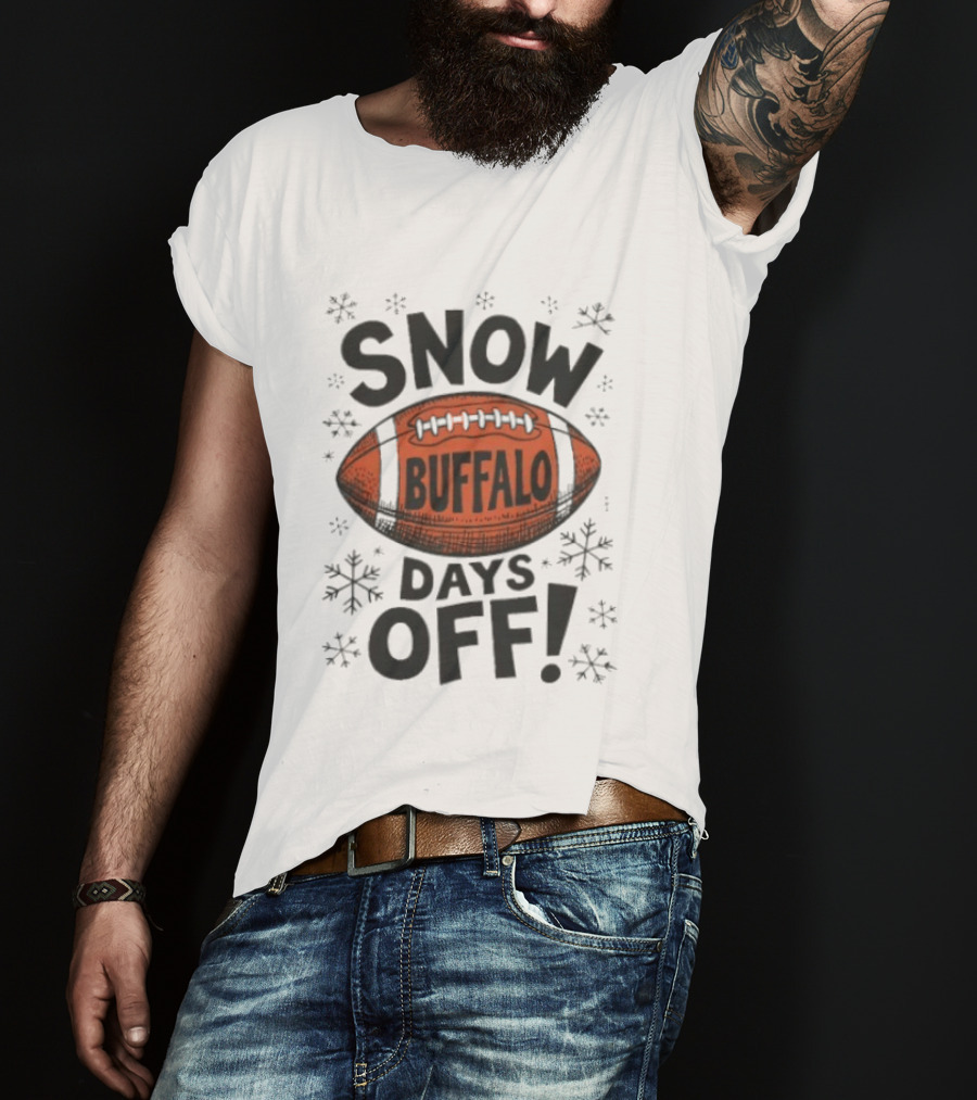 Snow Buffalo Days Off Buffalo Football Snowflake T-Shirt