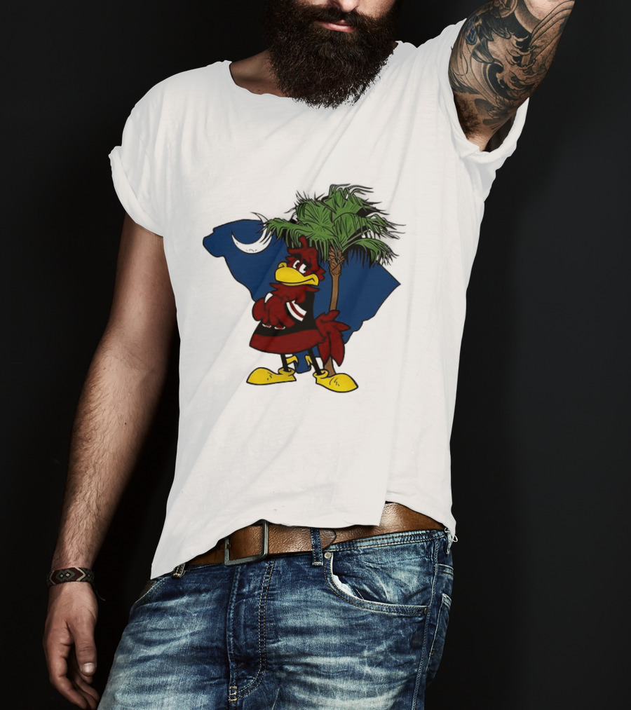 South Carolina Gamecocks Hey Gamecocks Mascot Palmetto Crescent T-Shirt
