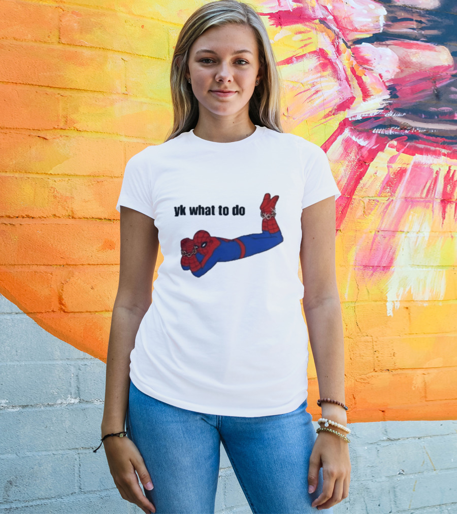Spooderman YK What To Do Meme T-Shirt