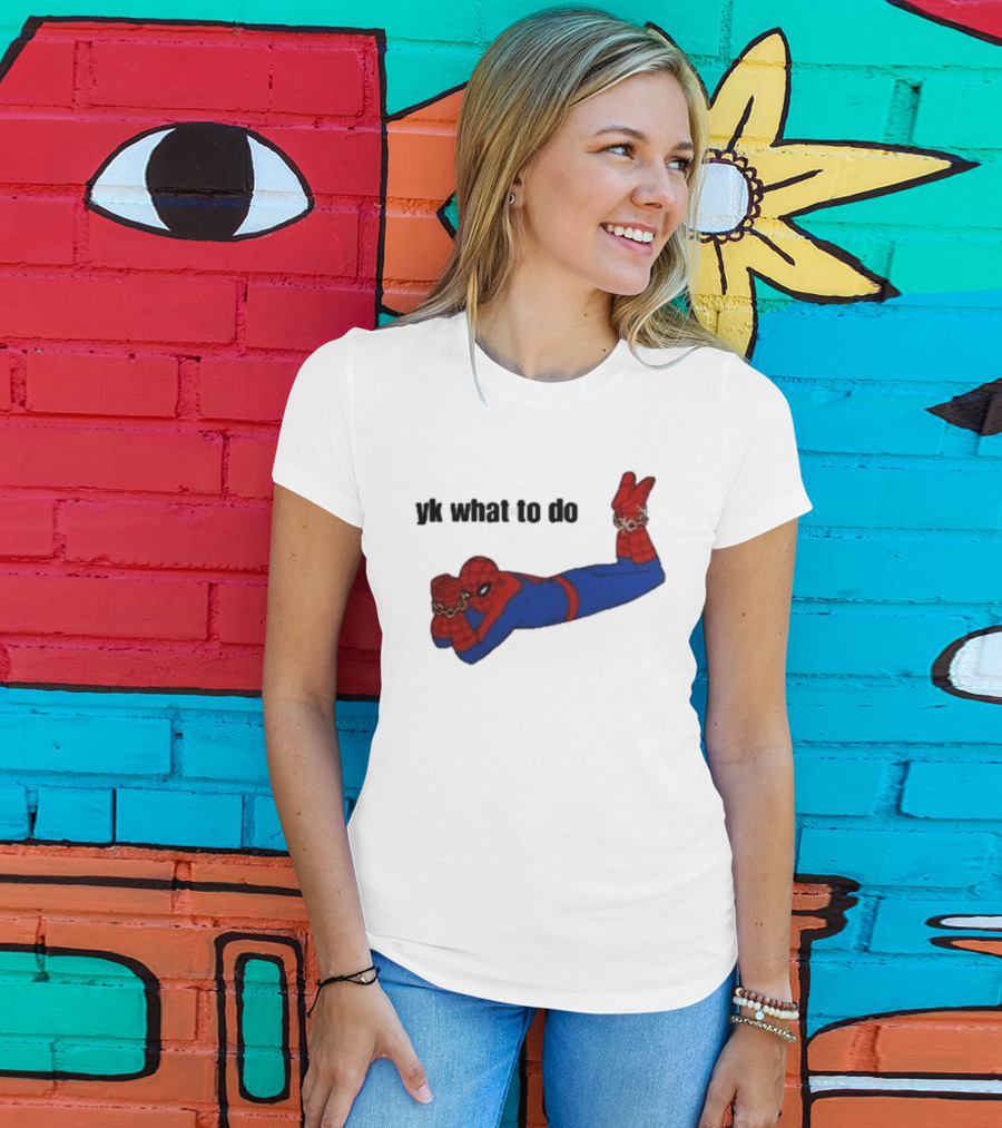 Spooderman YK What To Do Meme T-Shirt