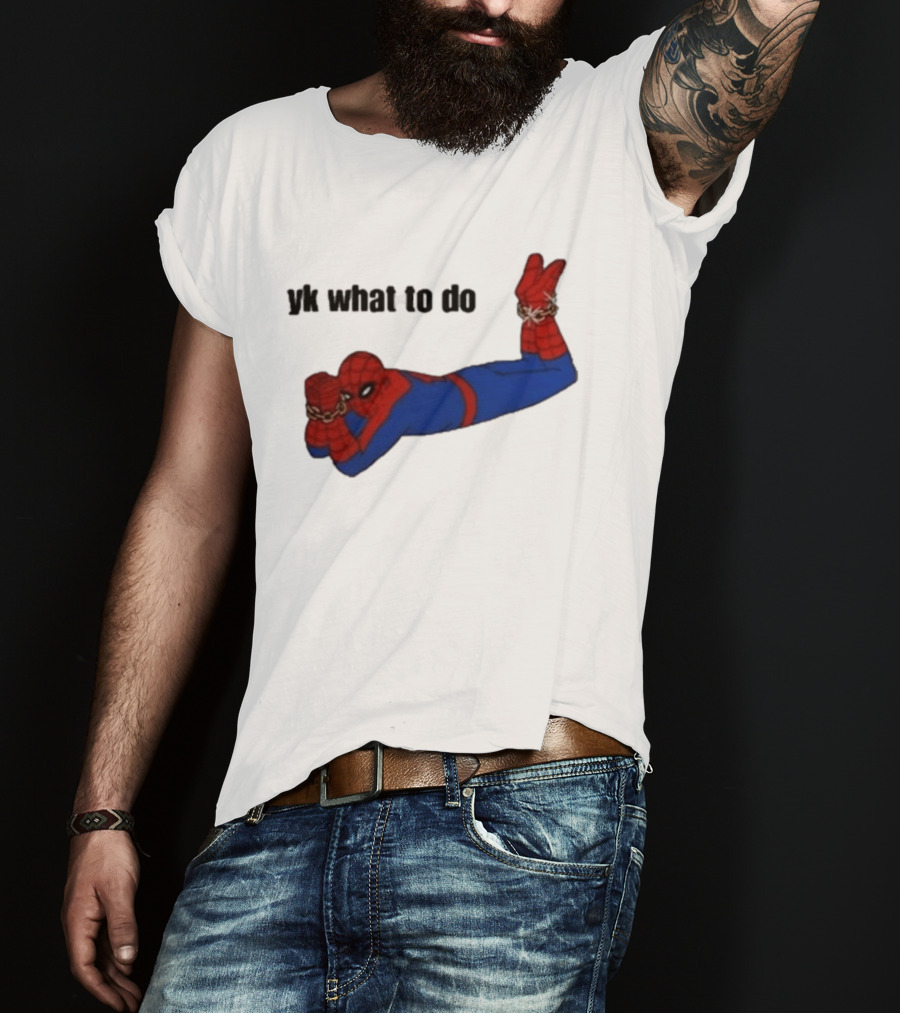 Spooderman YK What To Do Meme T-Shirt