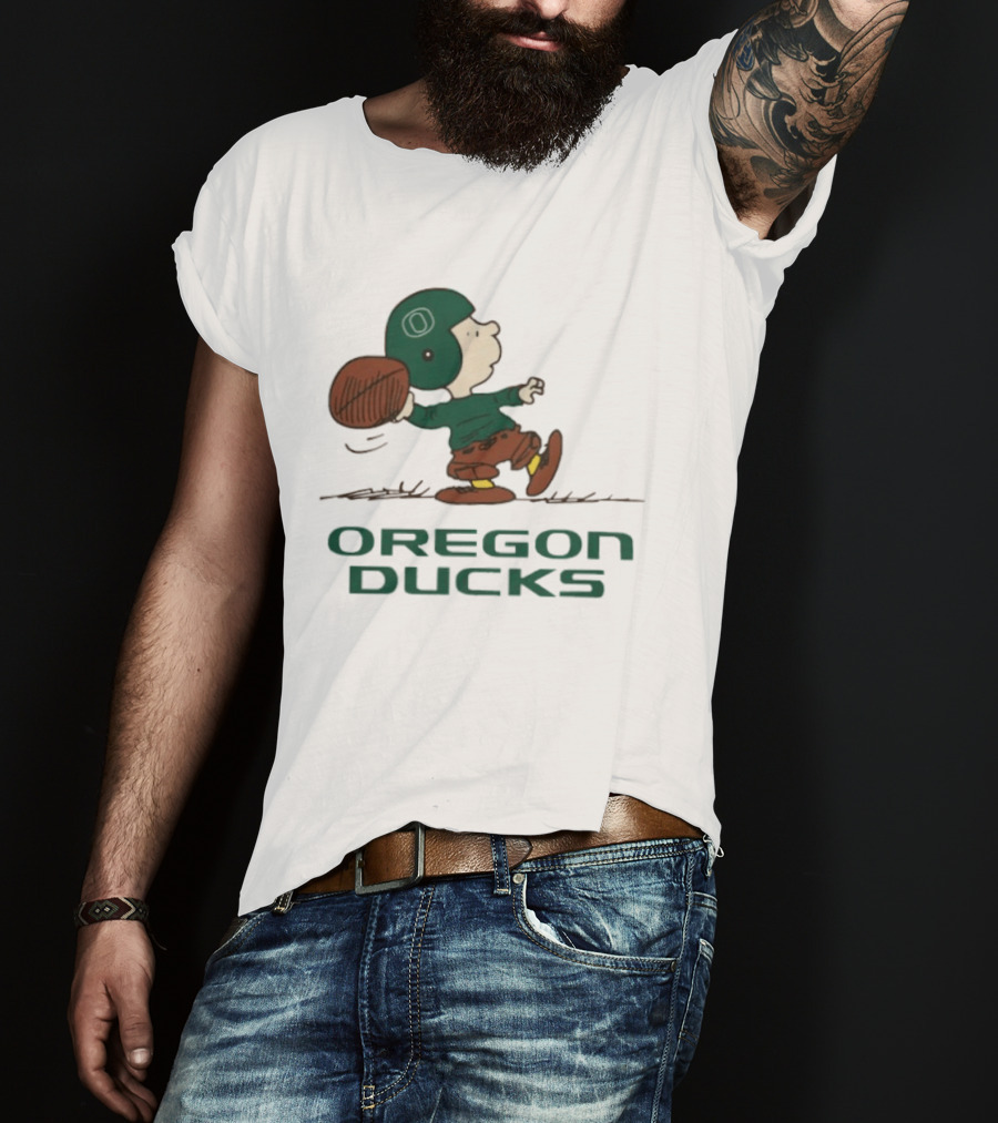Peanuts Charlie Brown Oregon Ducks Football Quarterback T-Shirt