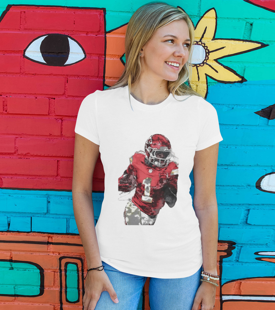 Kansas City Chiefs Xavier Worthy Football Player Number One T-Shirt